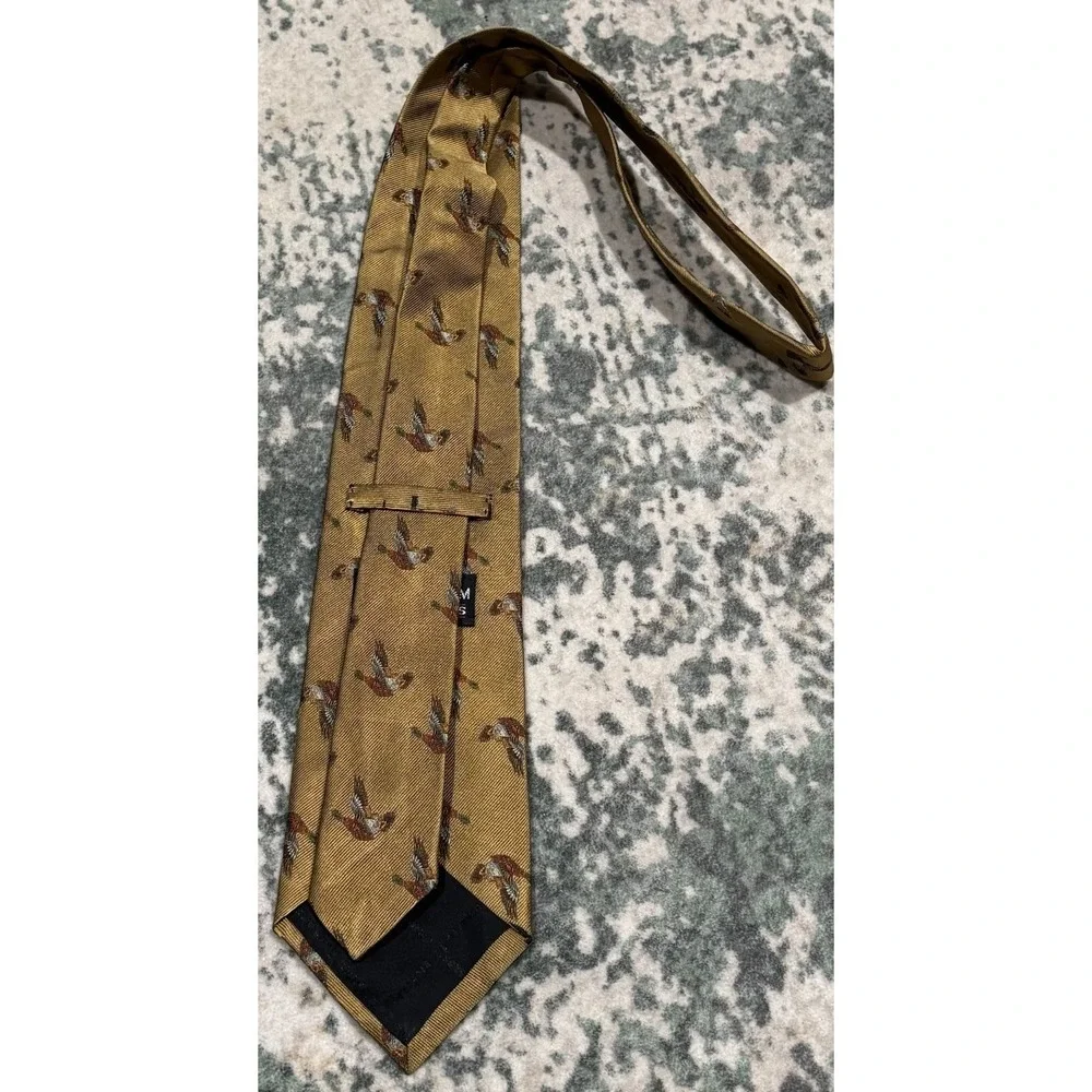 Vintage J.Z. Richards for Nordstrom Mallard Duck  silk tie  Made In USA